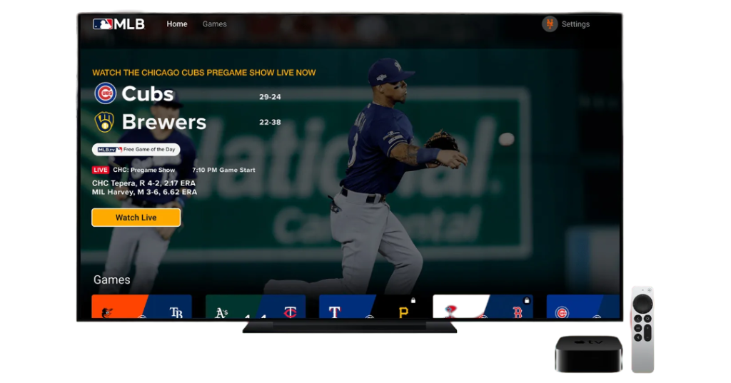 MLB TV on Apple TV