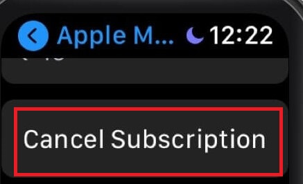 click on Cancel Subscription to cancel Apple Fitness Plus