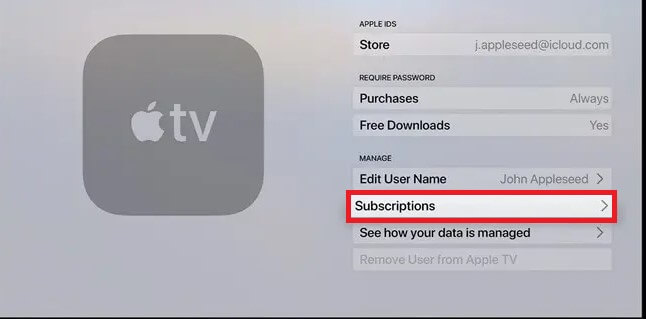 click on Subscriptions to cancel Apple Fitness Plus