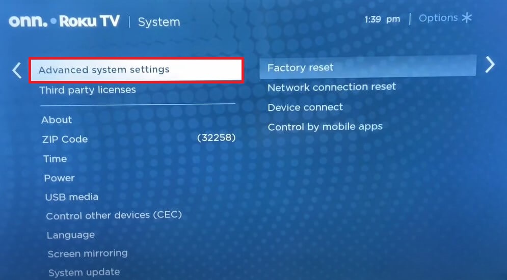 Select Advanced System settings 
