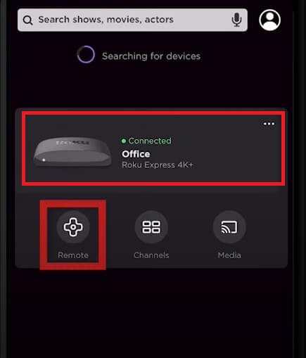 Choose your Roku TV to disconnect Roku TV from WiFi