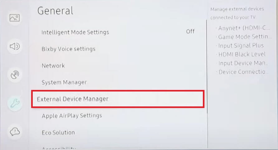 Hit External Device Manger