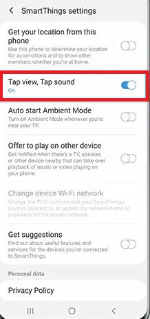 Enable Tap View Tap Sound View to mirror Samsung phone to Samsung TV