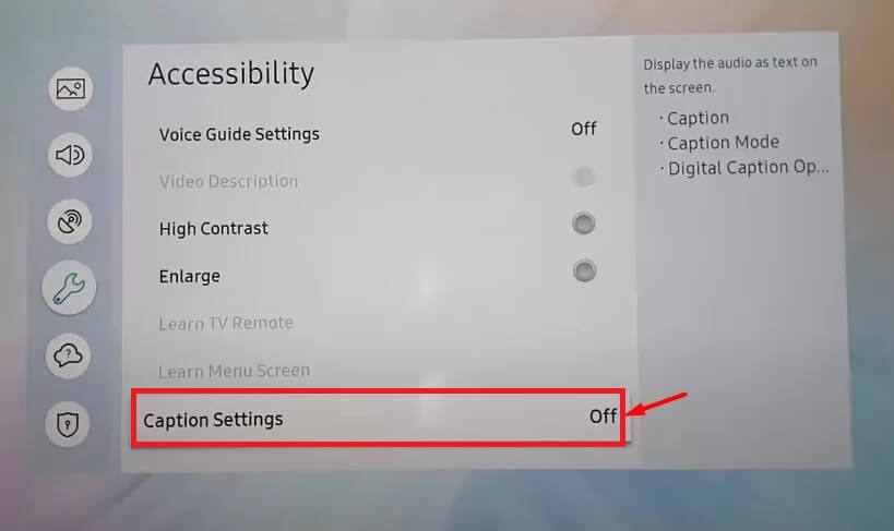 Turn Off subtitles on Samsung TV