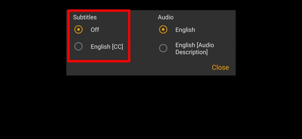 Turn off the subtitles on Samsung TV