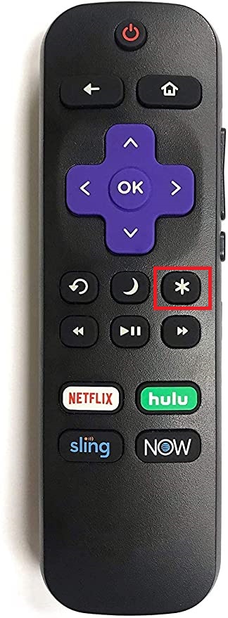 Press the * button on your Roku remote