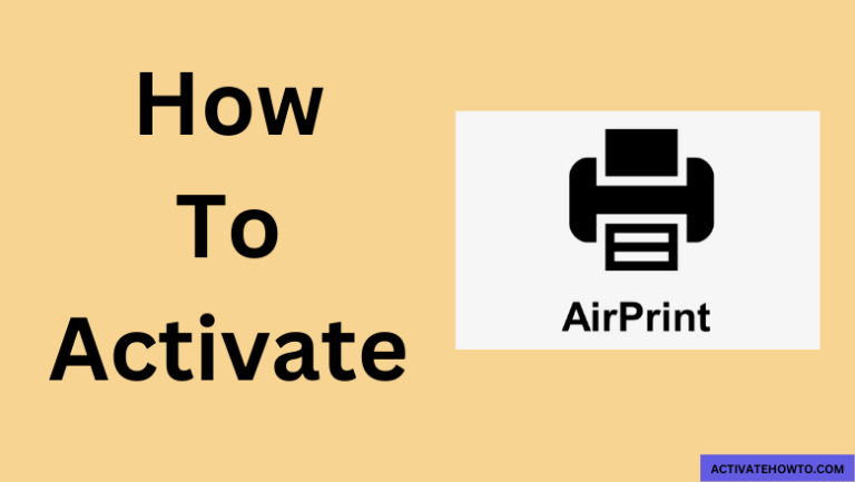 How to Activate AirPrint