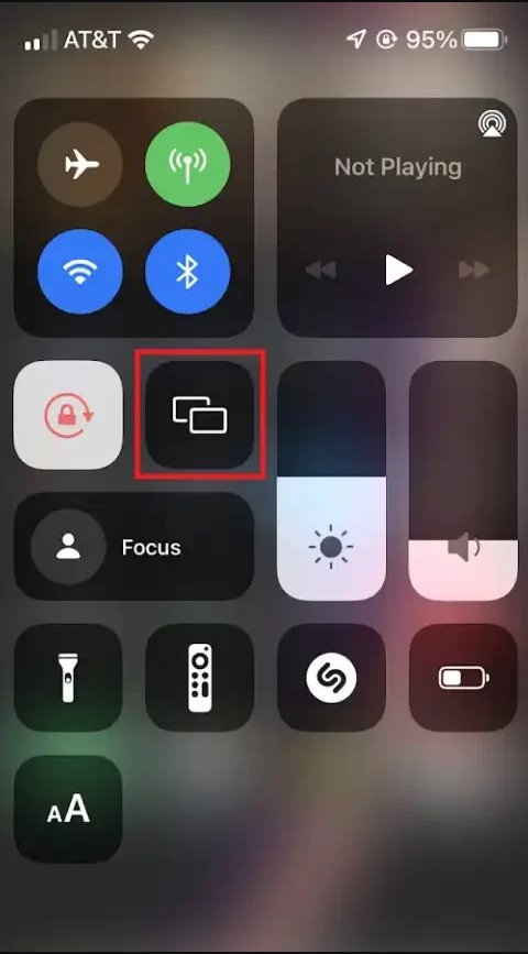 Select Screen Mirroring icon