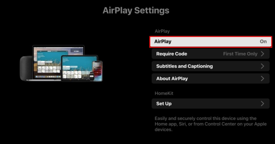 Turn On the AirPlay option on LG Smart TV