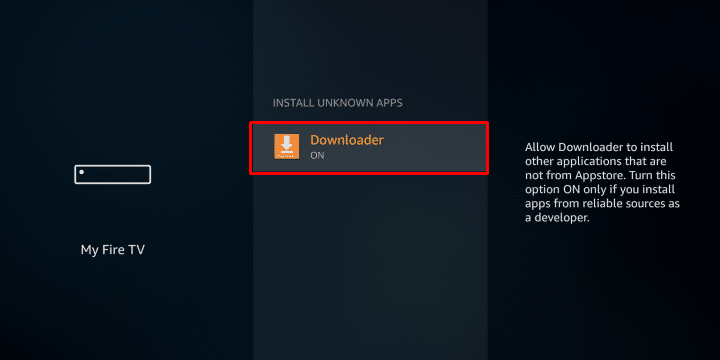 Enable Downloader to install the BBC iPlayer app