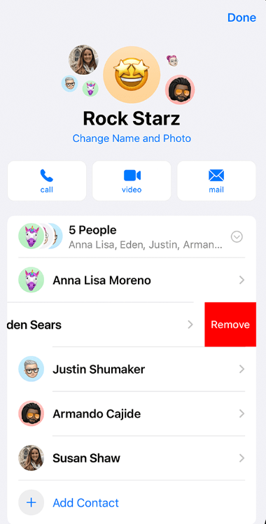 Remove Someone to a Group Text on iPhone