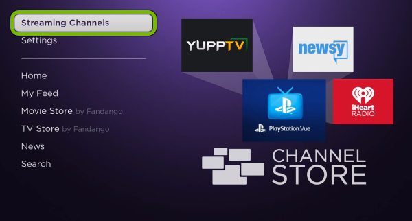 Click Search Channels on Sharp smart TV