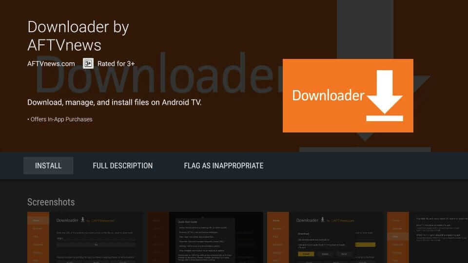 Install downloader to download IPTV on JVC TV