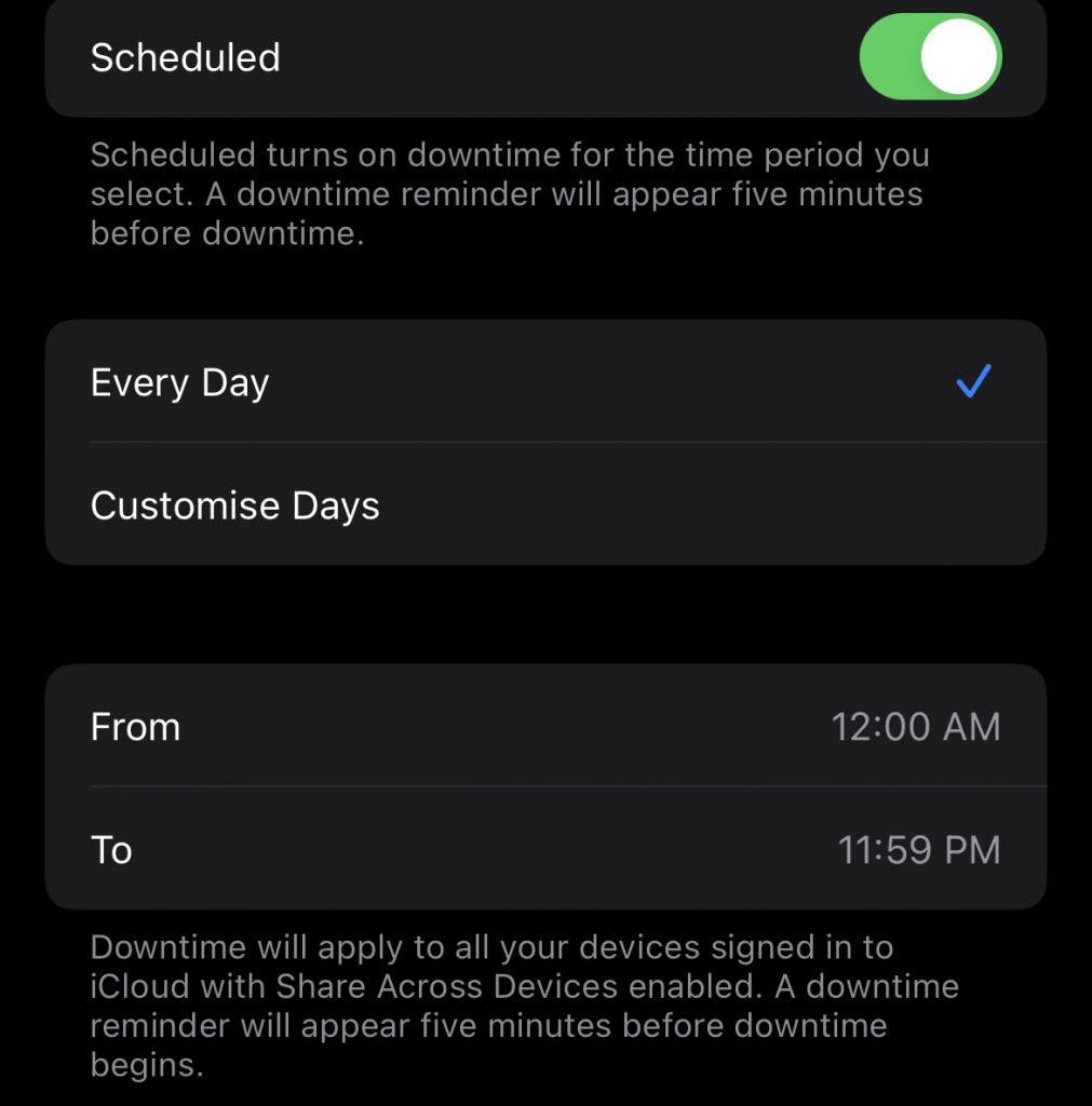 Enable the Scheduled option  