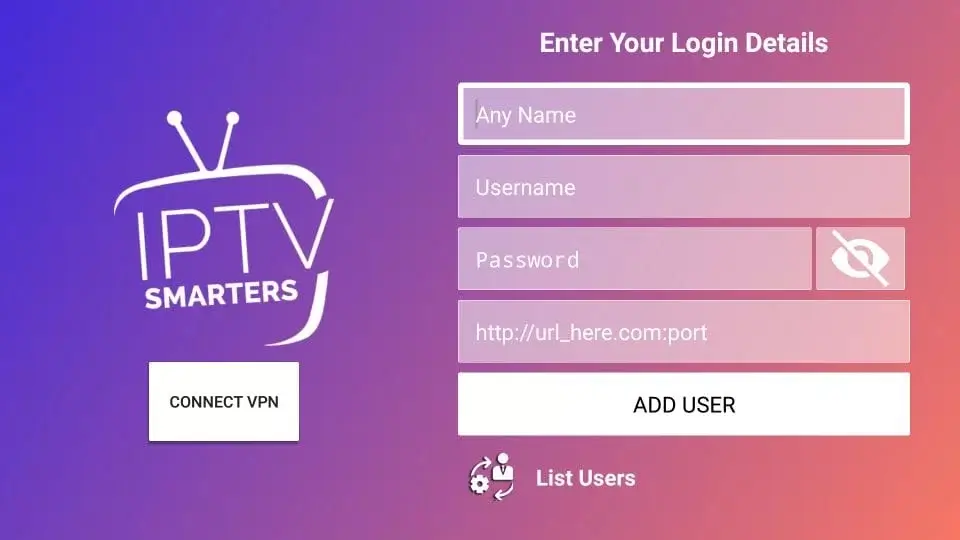 enter the details and click add user