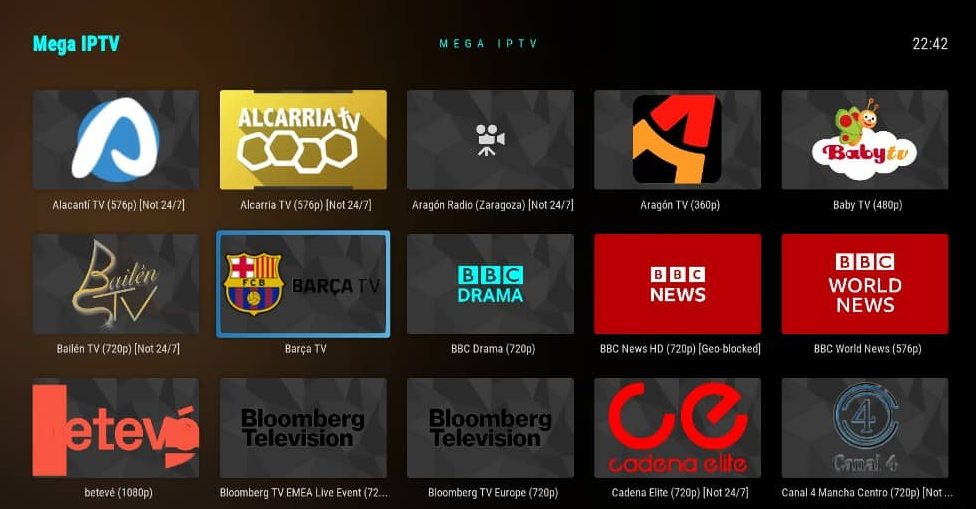 Mega IPTV Kodi Addon