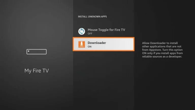 Enable downloader to install SoundCloud on Firestick 