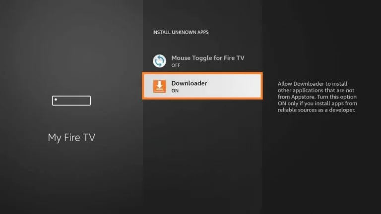 Enable downloader to install SoundCloud on Firestick