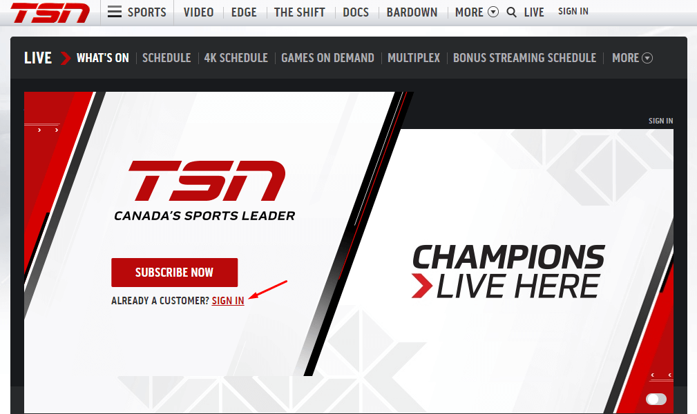 TSN Chromecast