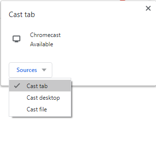 Click Cast tab