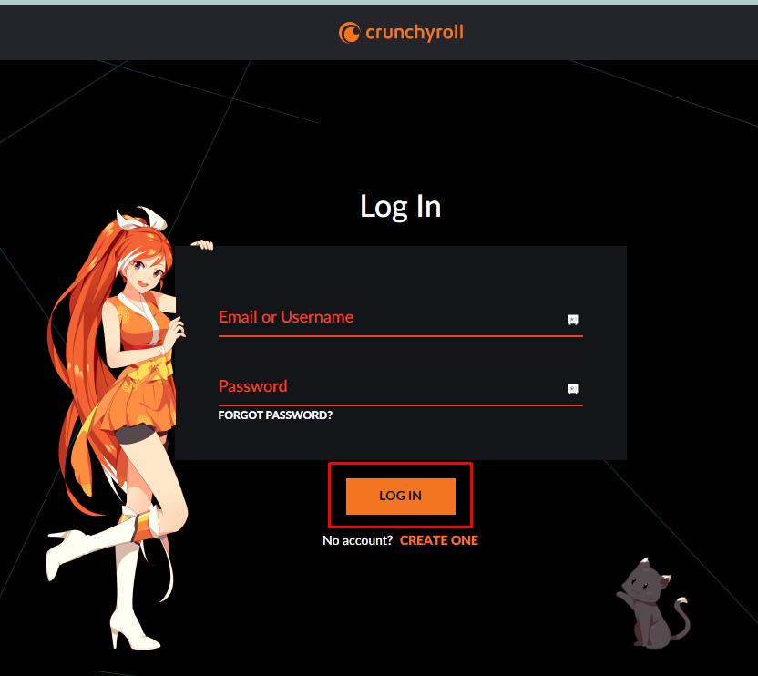 log in to Install Crunchyroll on Hisense Smart TV
