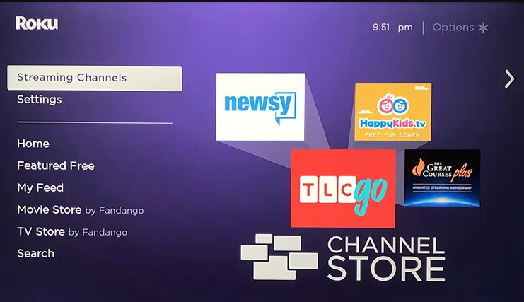 Tap Streaming Channels on Roku 