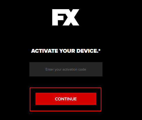 Type the FX activation code 