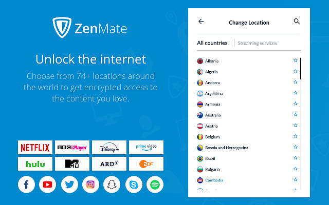 ZenMate - Free VPN Chrome Extension