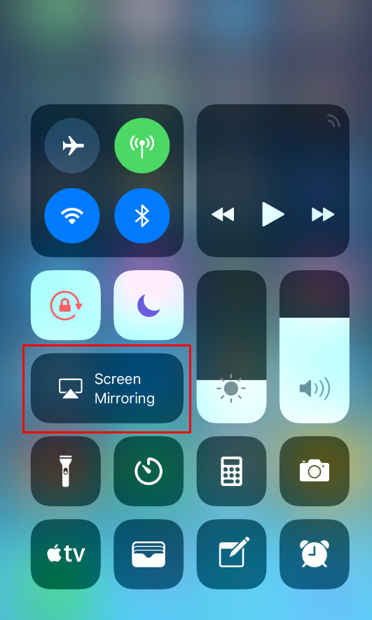 Select Screen Mirroring  