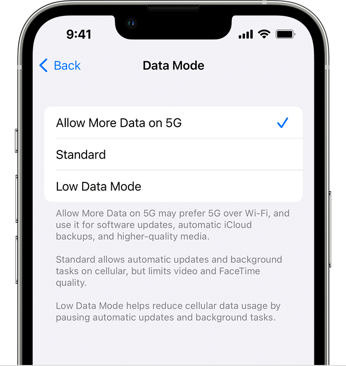 Select Allow More Data on 5G to enable 5G on your iPhone