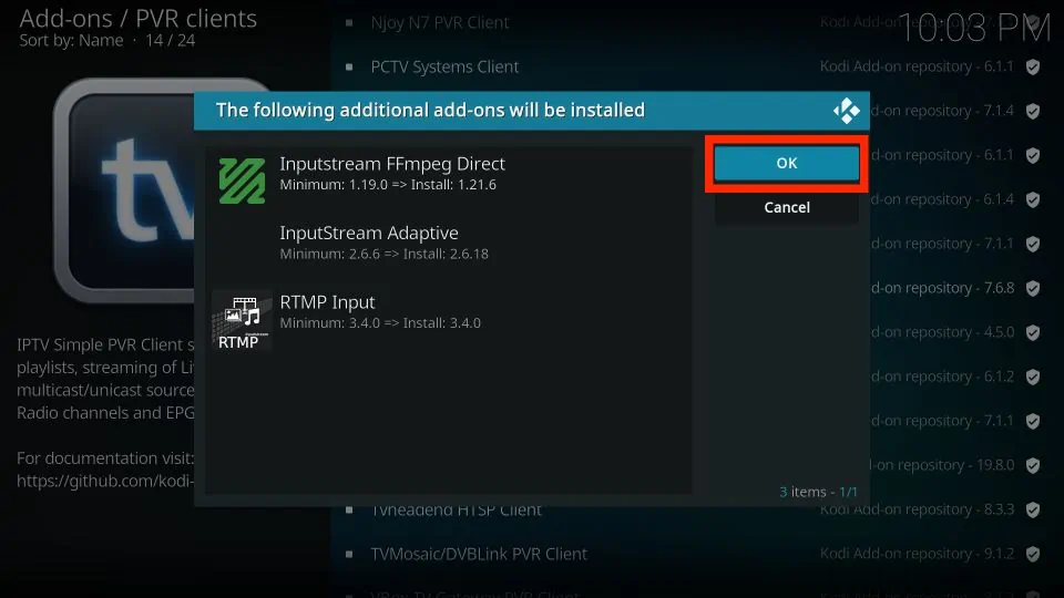 Click ok