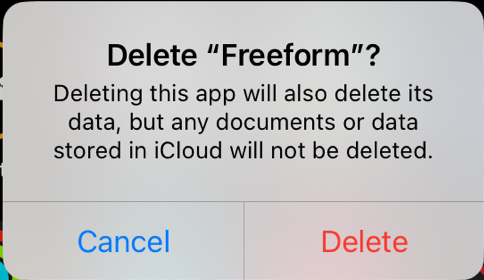 Delete app on iPhone