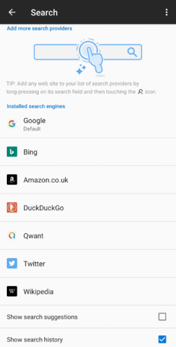 Select Search bar 