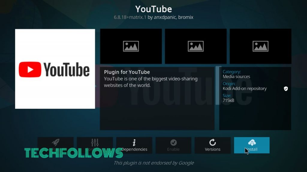 YouTube Kodi add-on