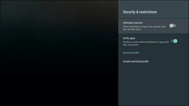 Enable Unknown Sources to install Kodi 