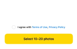 Select 10-20 photos on Lensa app