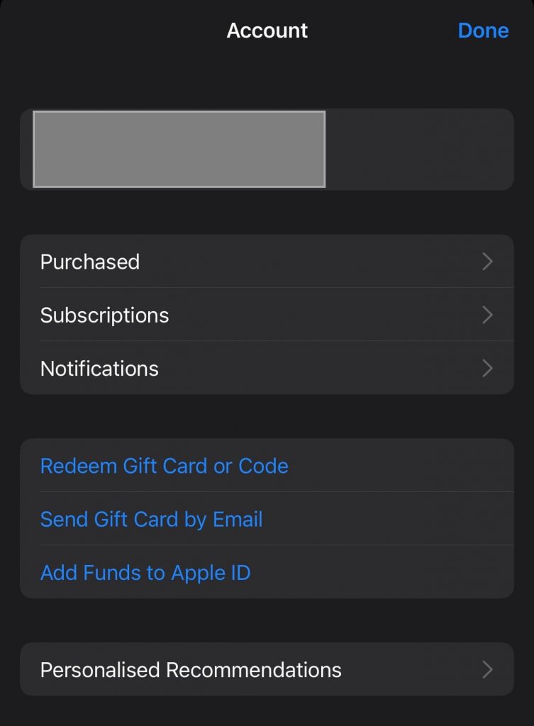 Select Subscription on App Store