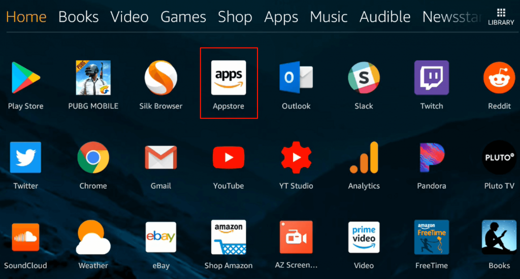 Open Appstore on Amazon Fire Tablet