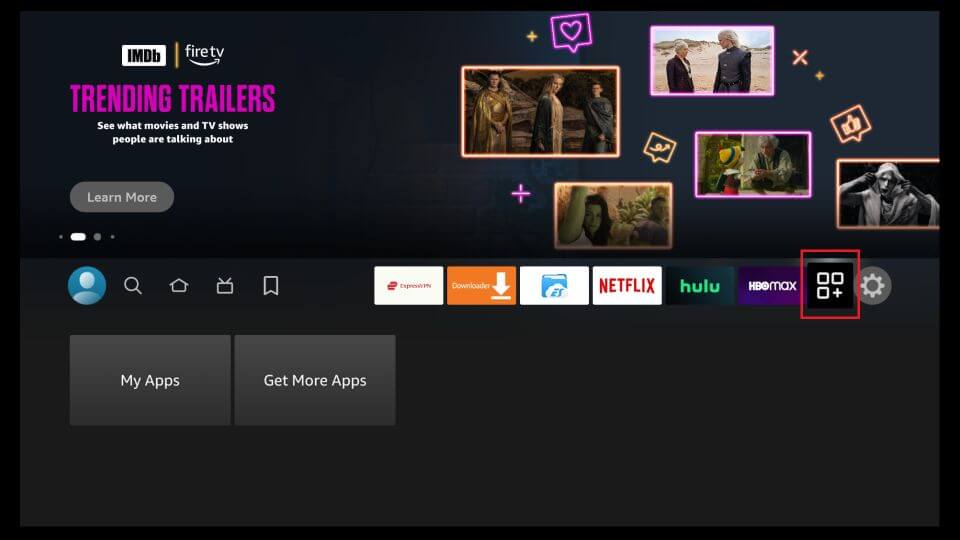 Visit Apps section of Firestick Home page