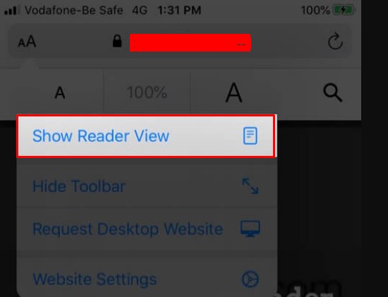 Show reader view 