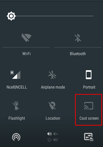 Tap the Cast icon 