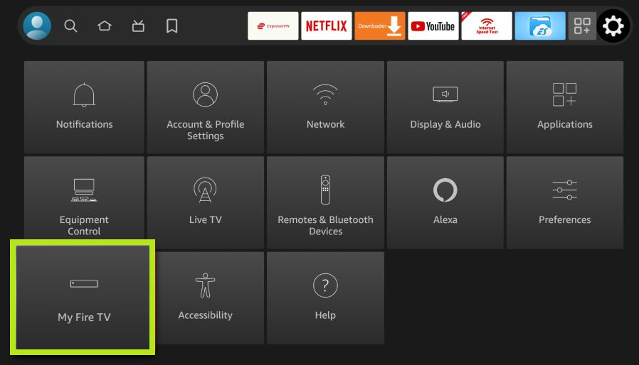 Select My Fire TV 