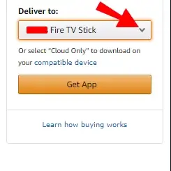 Select Firestick under Deliver To