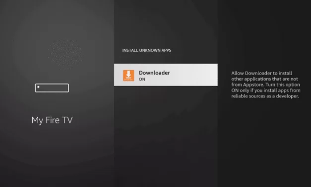 install unknown apps to get Vidgo on FireStick