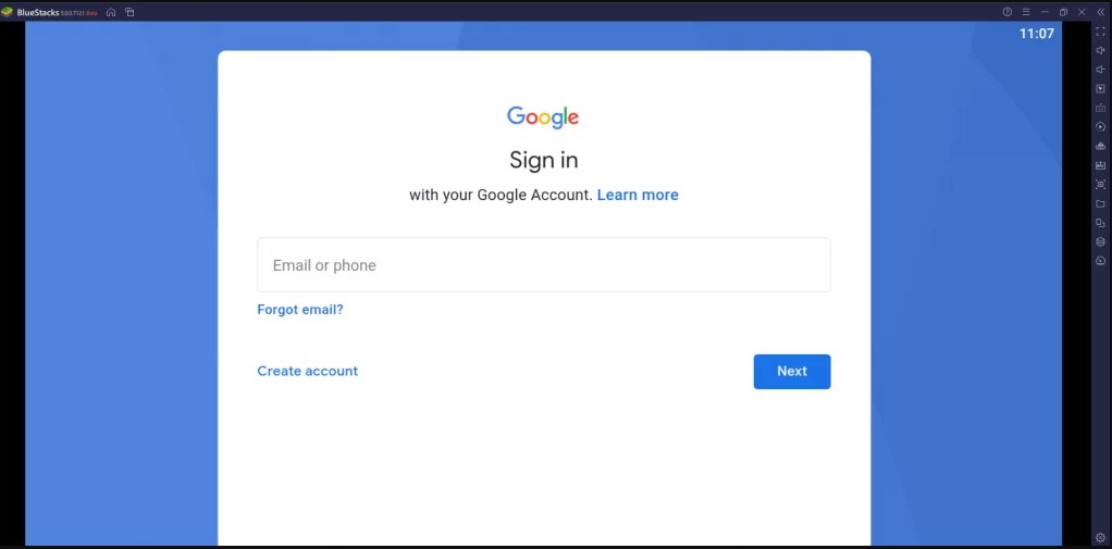 Sign In to BlueStacks