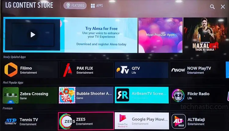 Select LG Content Store on your LG Smart TV