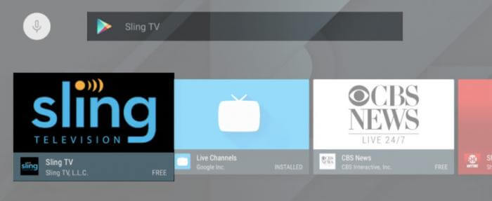 Tap Sling TV