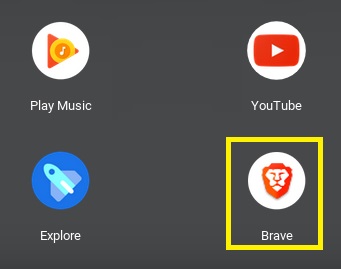 Brave Browser on Chromebook Launcher