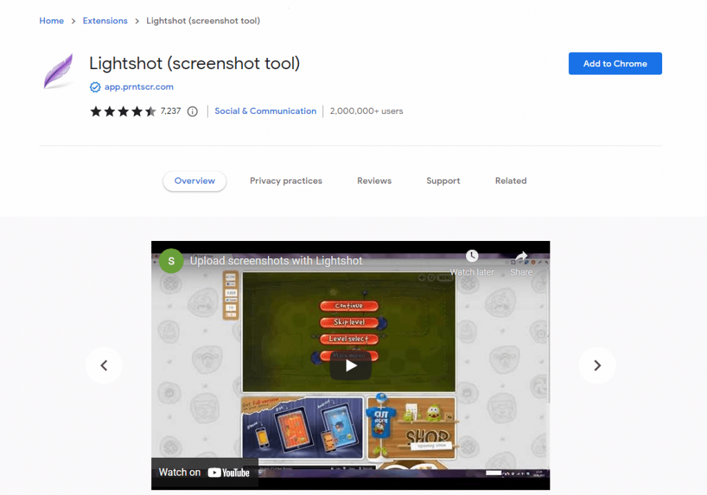 Lightshot Add to Chrome