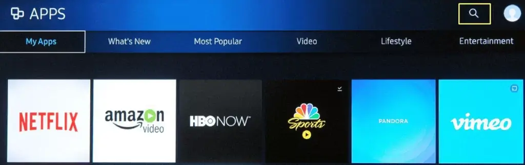 Type to find Peacock TV in the Search bar to watch Golden Globe Awards